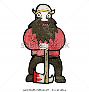Viking Mascot Cartoon Stock