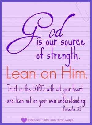 Lean on god!