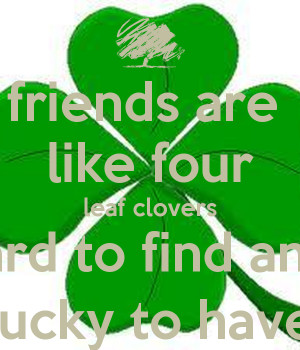 Friends Are Like Four Leaf