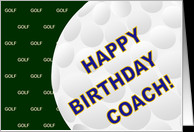 Golf Coach Happy Birthday From Player card - Product #907364