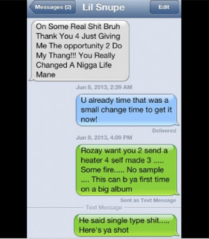 See Lil Snupes Text Messages to Meek Mill – Lil Snupe Dies at 18 ...