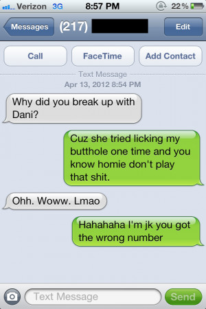 Wrong number Funny Quote image