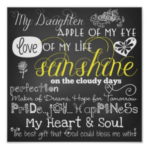 My Daughter Love and Inspiration Poster
