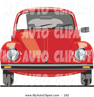 Clip Art Front Red Bug Car...