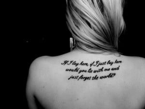 Quotes Tattoo on Back for Girls - 2