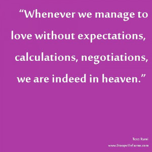 love without expectations