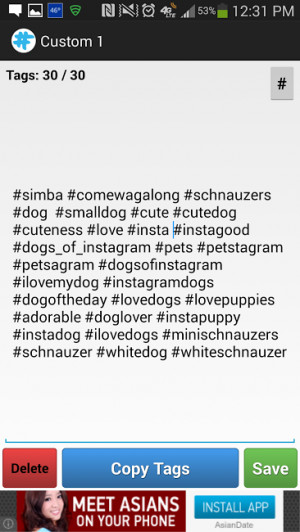 Popular Instagram Hashtags...