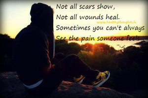 inspirational thought-feel the pain