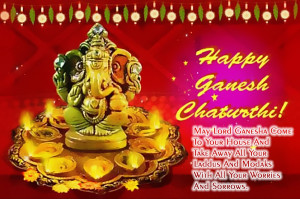 Ganesh Chaturthi Cards with Wishes Quotes and SMS