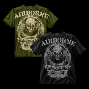 Army Airborne Air Skull Vintage T-Shirt