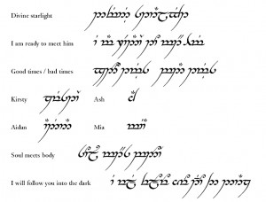 elvish tattoo quotes elvish tattoo quotes completed tengwar tattoo ...