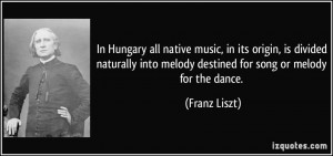 In Hungary all native music, in its origin, is divided naturally into ...