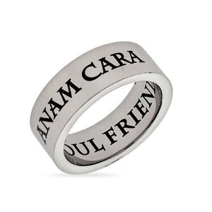 anam cara soul friend stainless steel poesy ring $ 22 40