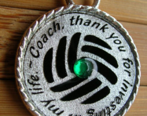 Volleyball Coach pendant ...thank you for investing in my life...thank ...