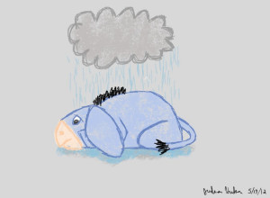 Sad Eeyore Eeyore's sad rainy days by