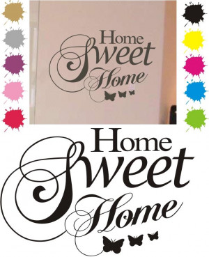 Details about WALL ART QUOTE sticker HOME SWEET lounge kitchen mural