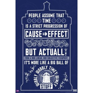 Doctor Who Wibbly Wobbly Timey Wimey Quote Tardis Illustration Sci Fi ...