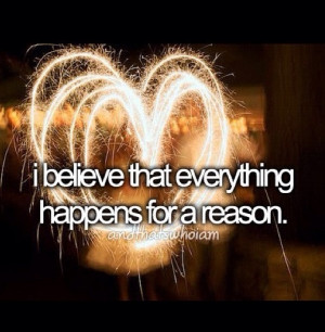 All things happen for a reason