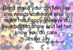 Always do your best to show and let her know you do care Quote www ...