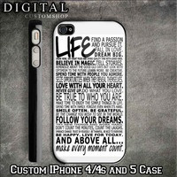 Quotes custom Black iPhone Case 4 / 4S and also iphone 5 Apple Phone ...
