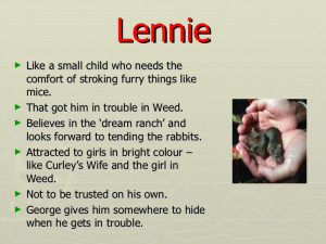 Quotes Showing George U0027s Loyalty To Lennie ~ Of Mice and Men ...