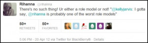 ... “… You can be a bad role model, there is such thing.. lmao