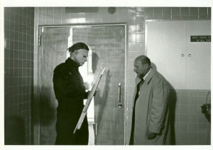 halloween II behind the scenes – Michael Myers and Donald Pleasence