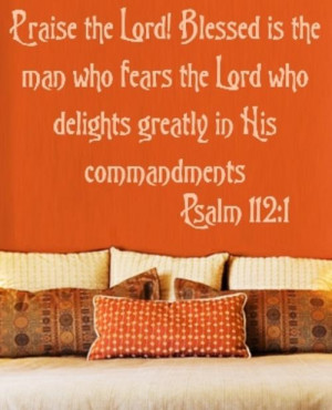 VINYL DECAL - BIBLE VERSE PS 112-1 INSPIRATIONAL QUOTE - WALL ART ...