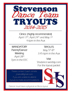 flyer for dance team spring clinic