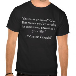 Stand Up For Something Churchill Quote Tshirt