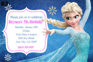 frozen birthday party invitations