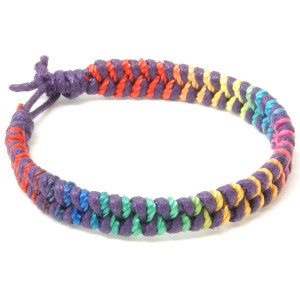 Purple Rainbow Friendship Bracelet