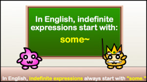 First of all what is an indefinite expression in English Although