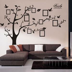Family Piture Photo Frame Tree Quote Wall Sticker Vinyl Removable ...