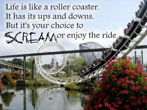 life is like a roller coaster it has its ups and downs but it s your ...