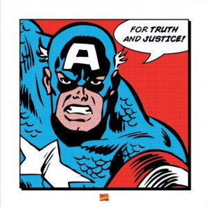 Marvel Comics - Captain America Truth Justice Print Art Poster