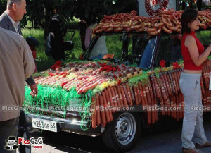 Vegetable Shop in Car Funny