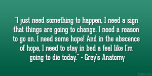 Showing Gallery For Grey's Anatomy Quotes on Hope