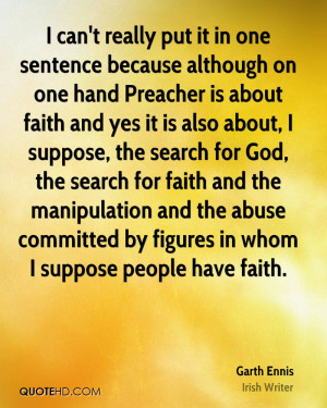 can't really put it in one sentence because although on one hand ...