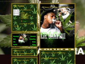 Lil Wayne Smoking Weed - Checo17 MySpace Layout Preview