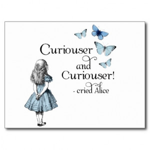 alice_in_wonderland_curiouser_butterfly_postcard ...