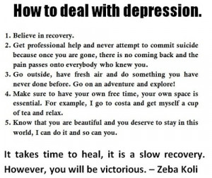 how to deal with depression