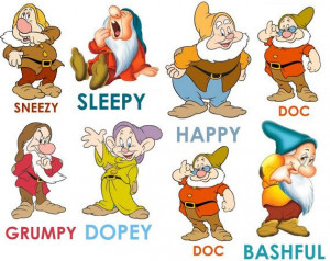 Great 7 Snow white and the Seven Dwarfs: Snow White Disney, Grumpy ...
