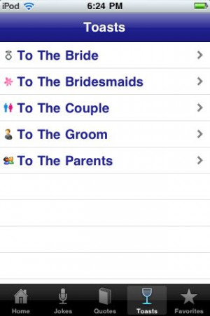 Wedding Jokes, Quotes and Toasts for Speeches 1.0 App for iPad, iPhone