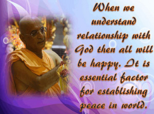 ... Essential Factor For Establishing Peace In World ” ~ Religion Quote