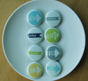 my week sayings badge buttons