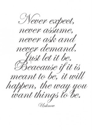 whats meant to be.