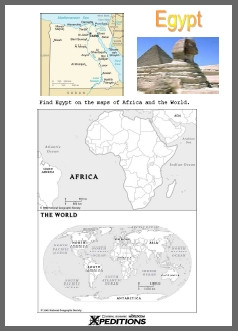 Ancient Egypt Map Worksheet
