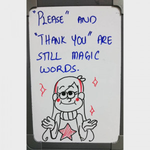 Decided to change the “message” on the mini whiteboard at my work ...