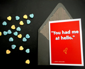Valentine's Day Card - Movie Quote - Jerry Maguire